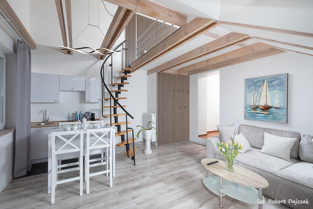 apartamenty z antresolą w trzęsaczu